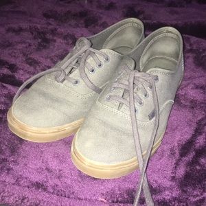 Grey Gumsole Vans 8.5